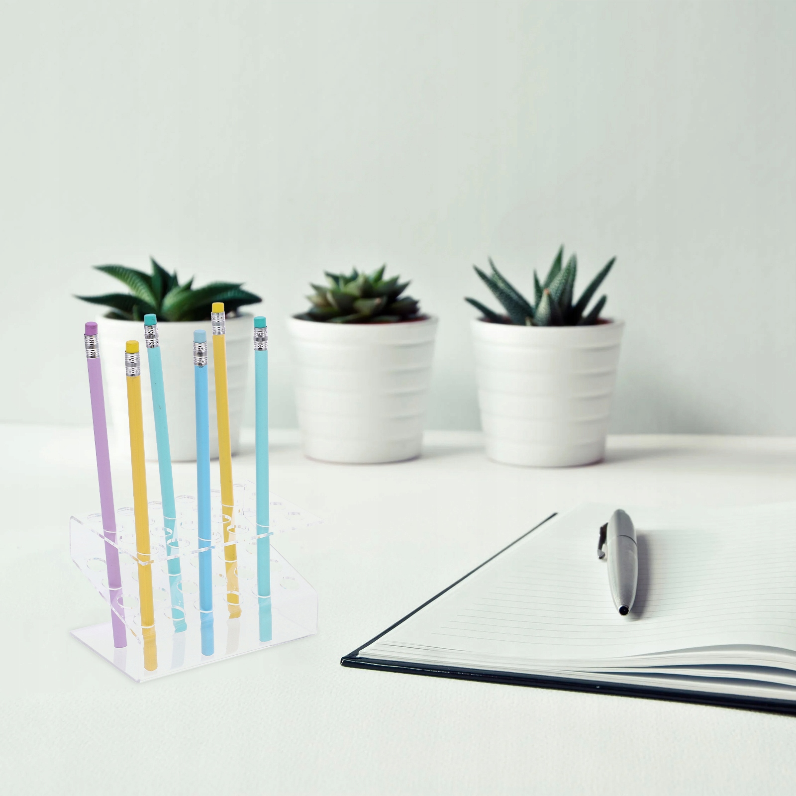 STOJAK NA DŁUGOPISY PRZEZROCZYSTY ATRAMENT DO DŁUGOPISÓW Kolor Wielokolorowy