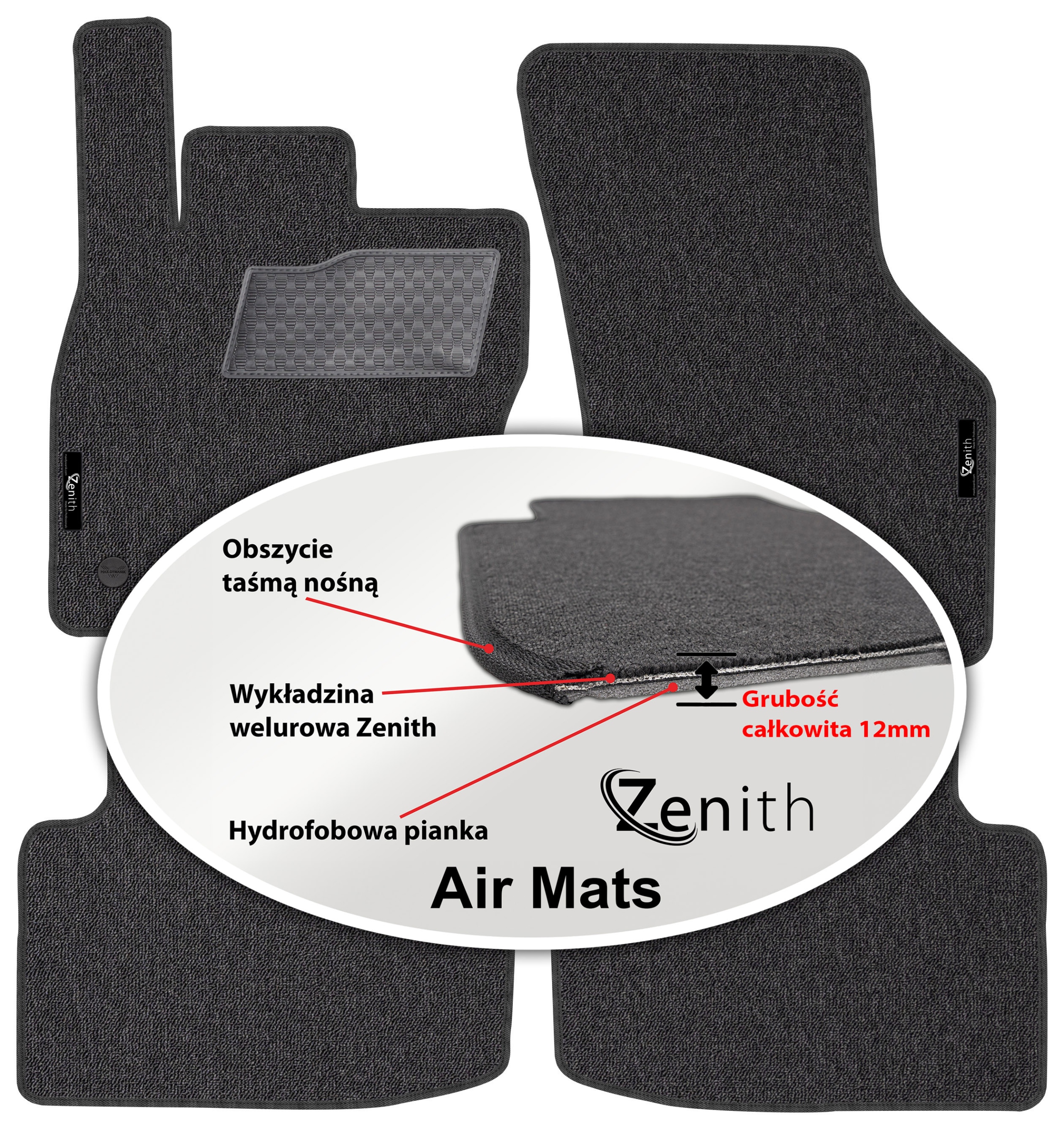 Seat Leon IV eTSI 2020- Velurové koberce do auta Zenith Air Mats