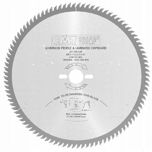 

Cmt Piła do Aluminium/HPL 305x30x96Z Do Ukośnicy