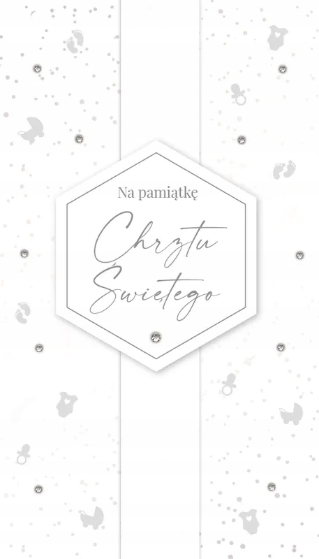 

Pamiątka Chrztu Kartka z życzeniami Premium LUX87