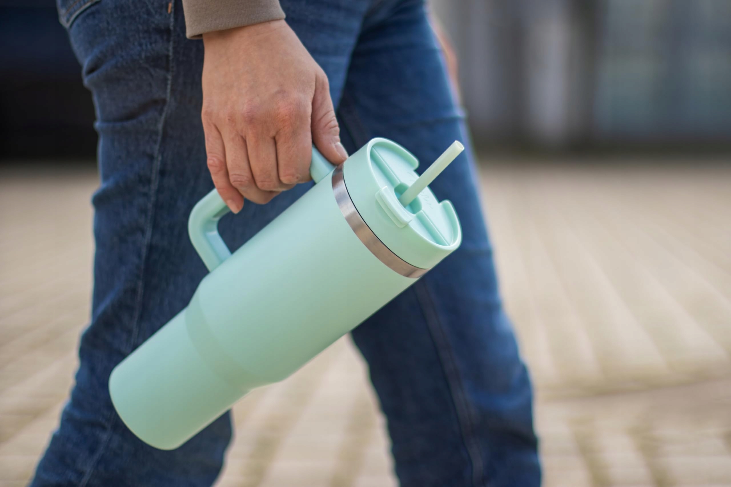 MILU Kubek Termiczny 1200ml Ze Słomką I Uchem — miniatura 8