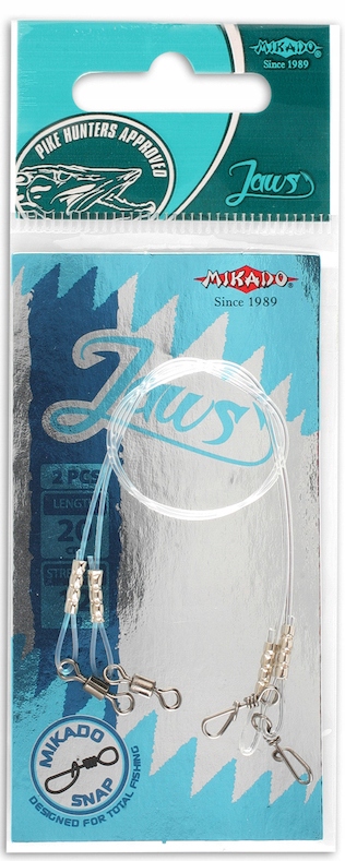 Mikado Jaws Przypony Fluorocarbon 45cm/15kg 2 szt.