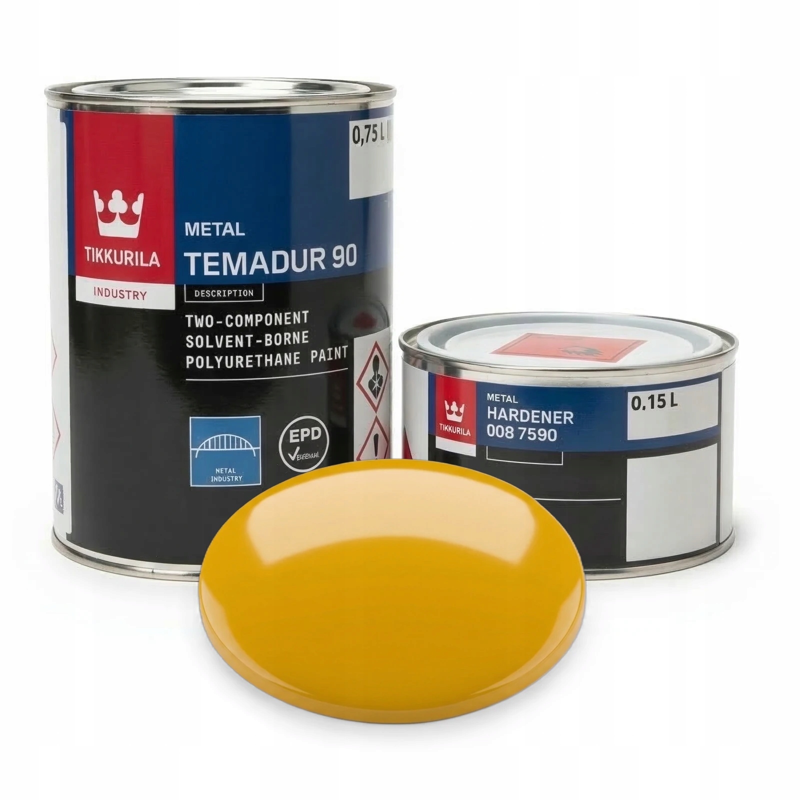 Farba Poliuretanowa Temadur 90 New Holland Żółty Maszyny Rolnicze 1L