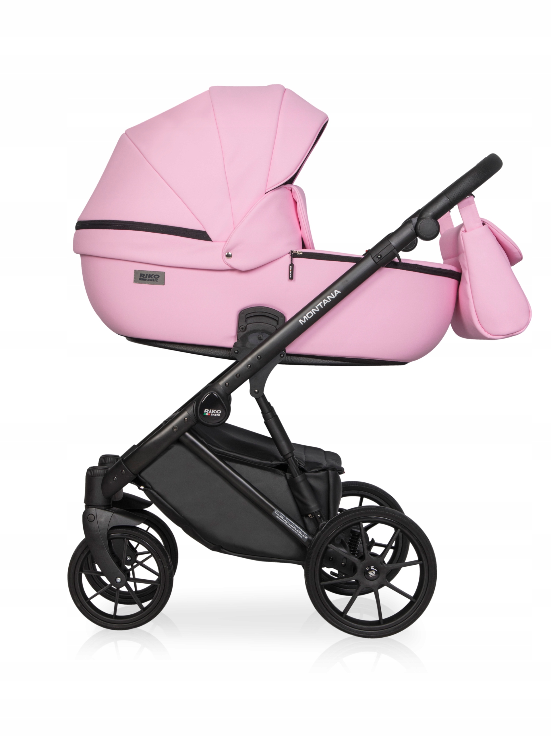 RIKO BASIC MONTANA ECCO WÓZEK DZIECIĘCY 3W1 - KOLOR 14 CANDY Z ADAPTERAMI Kod producenta Riko Basic/Montana Ecco