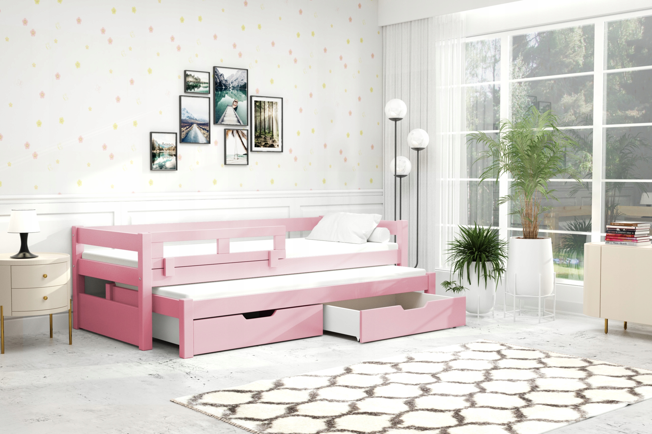 Łóżko podwójne FRANEK 200x90 + materace GRATIS Kolekcja FRANEK