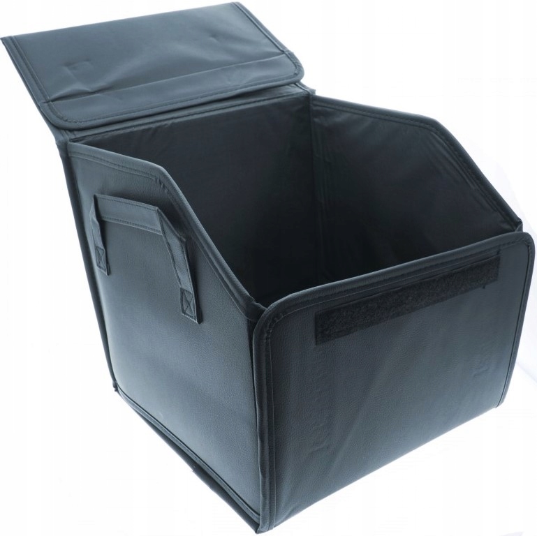 Organizer Samochodowy Do Bagażnika Kuferek Składany 30x30x28cm Eko Skóra
