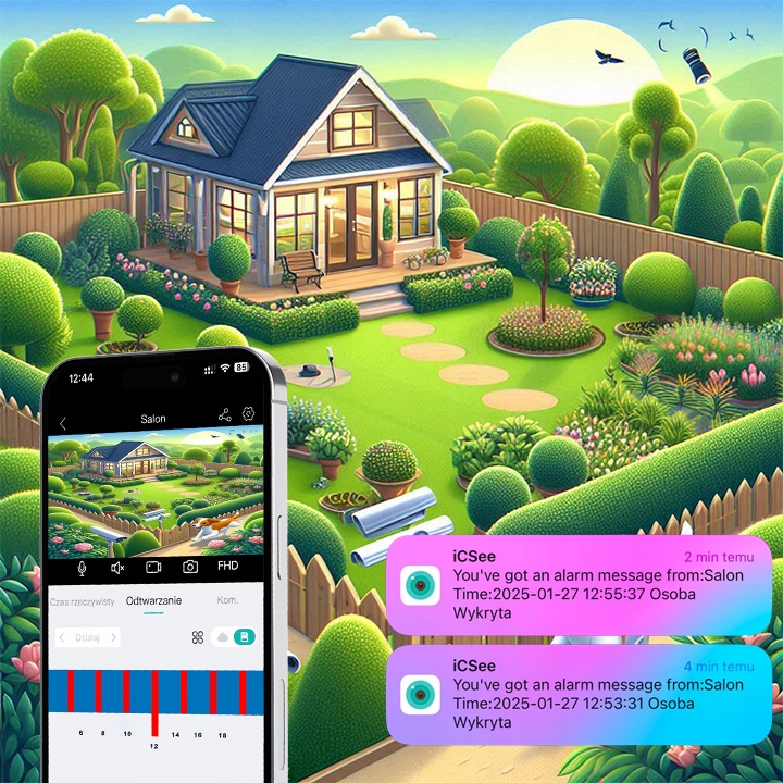 KAMERA WIFI OBROTOWA ZEWNĘTRZNA IP 2MP FullHD ZOOM IP66 ICSEE SMART PTZ Informacje o bezpieczeństwie CE