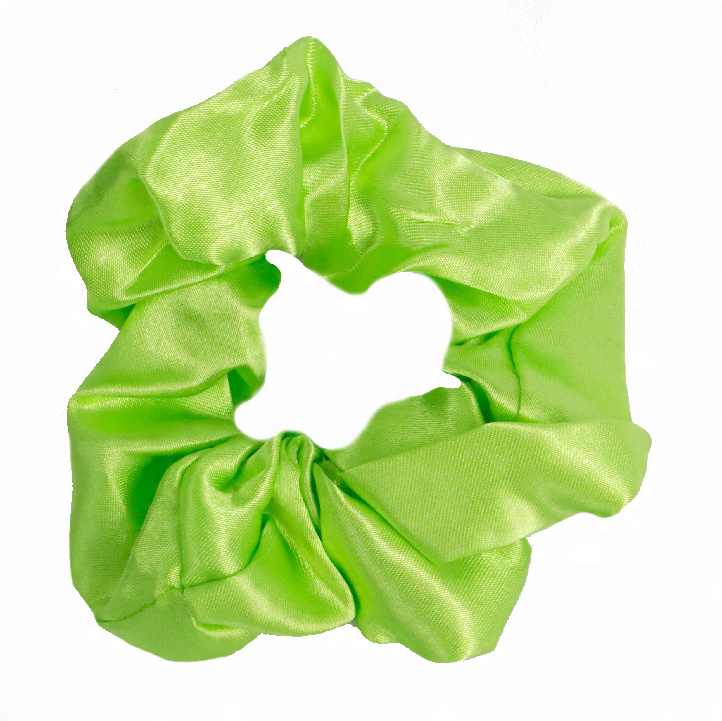 

Aksamitna gumka do włosów, materiałowa, limonkowa