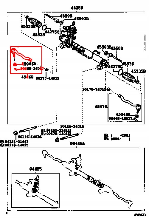 LEXUS LS430 00 06 KONCOWKA DRAZKA KIEROWNICZEGO R Car type Passenger cars