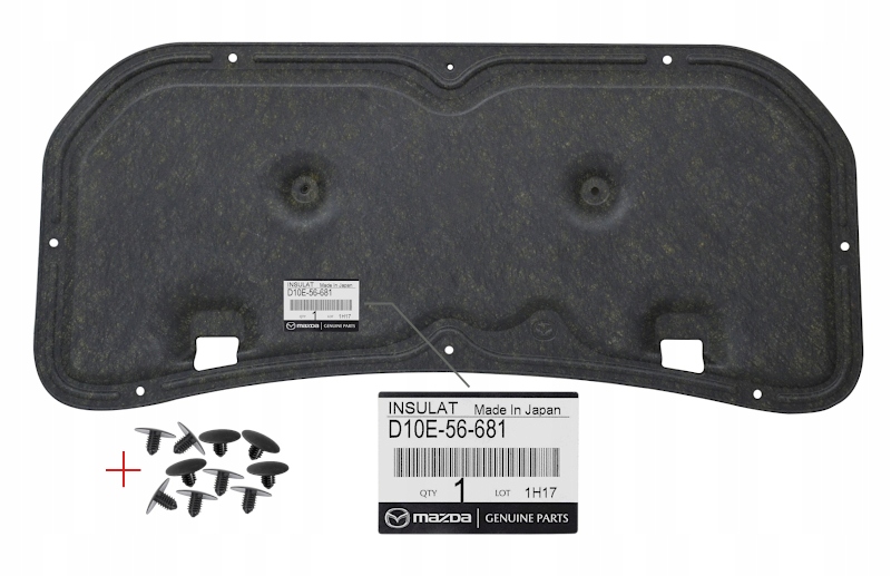 Odhlučnění masky spony Mazda CX-3 D10E56681 TD1156694 Oe