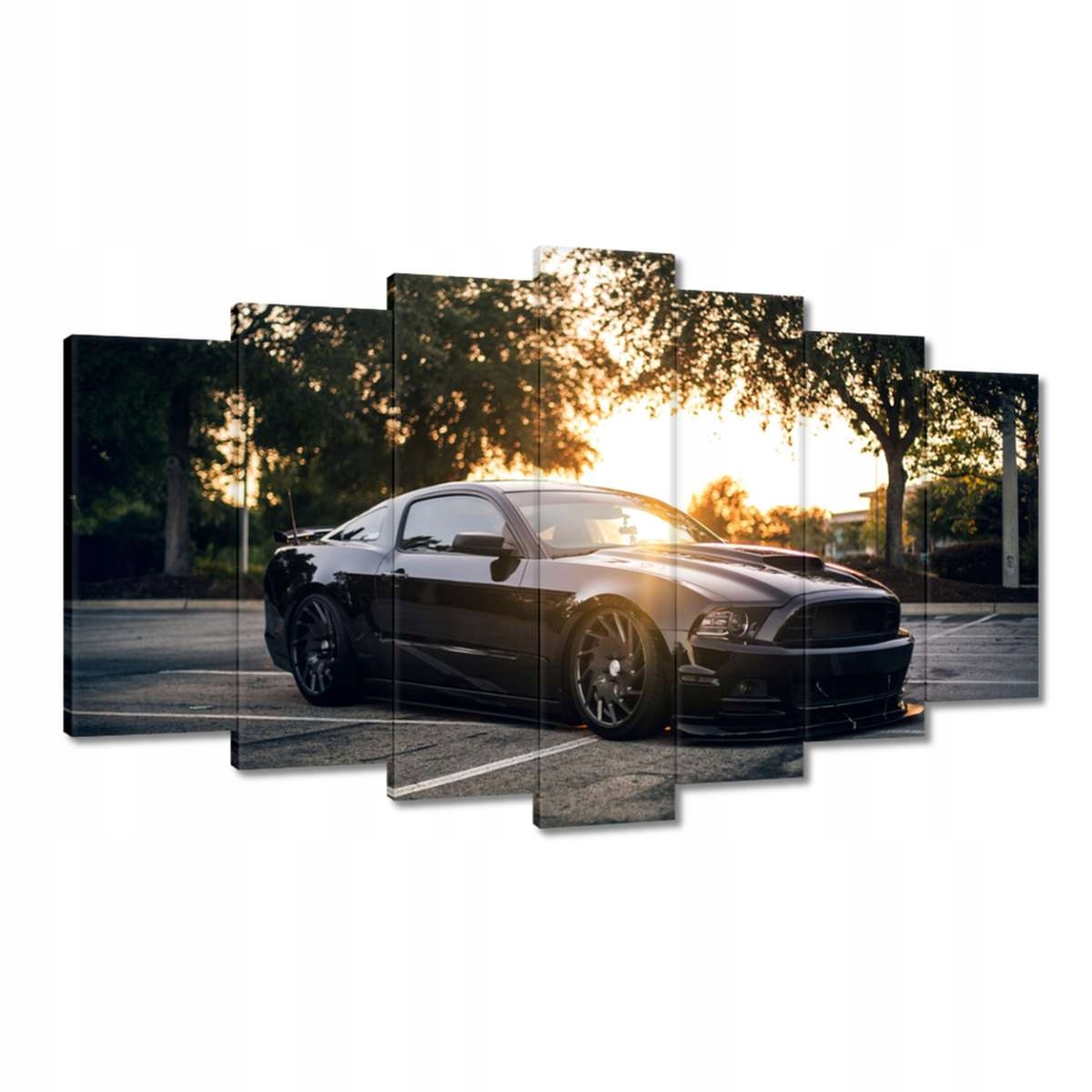 Obrazy 140x80 Černá bestie Mustang