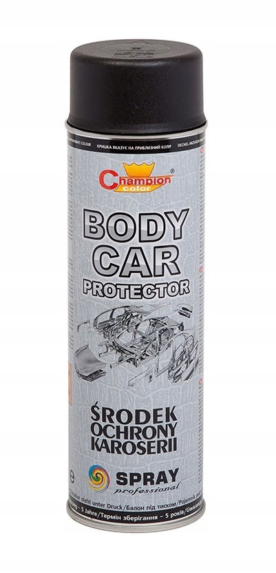 Spray do konswerwacji podwozia Champion Baranek 500 ml Czarny