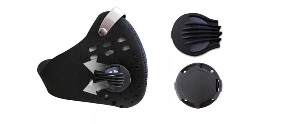 GLORSUN SPORTOWA MASKA ANTYSMOGOWA BLACK/RED Rodzaj filtra F2 (HEPA)