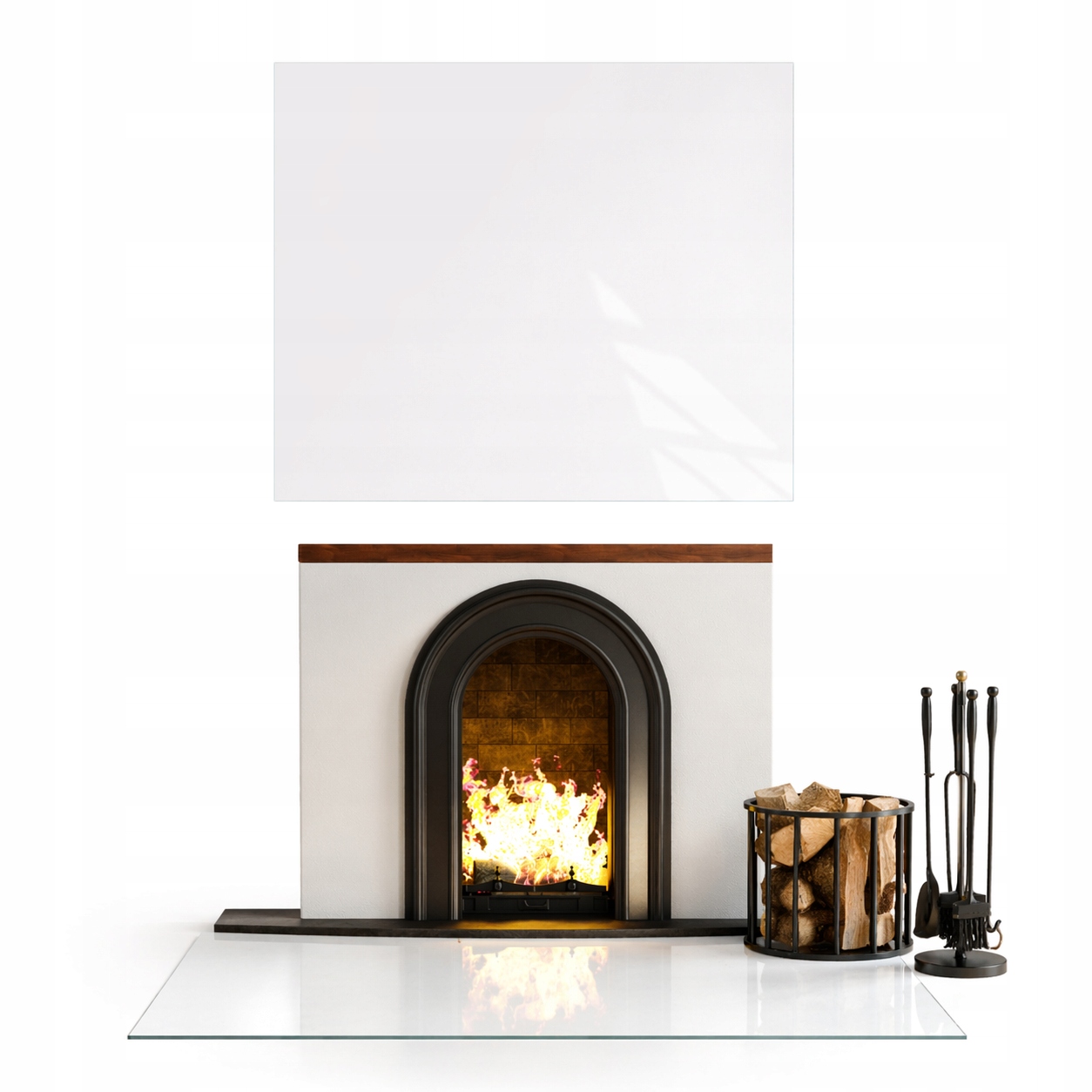 Sklo Pod Krb Kozí Bílé Tvrzené Sklo Podstavec Rozměr 60x52cm