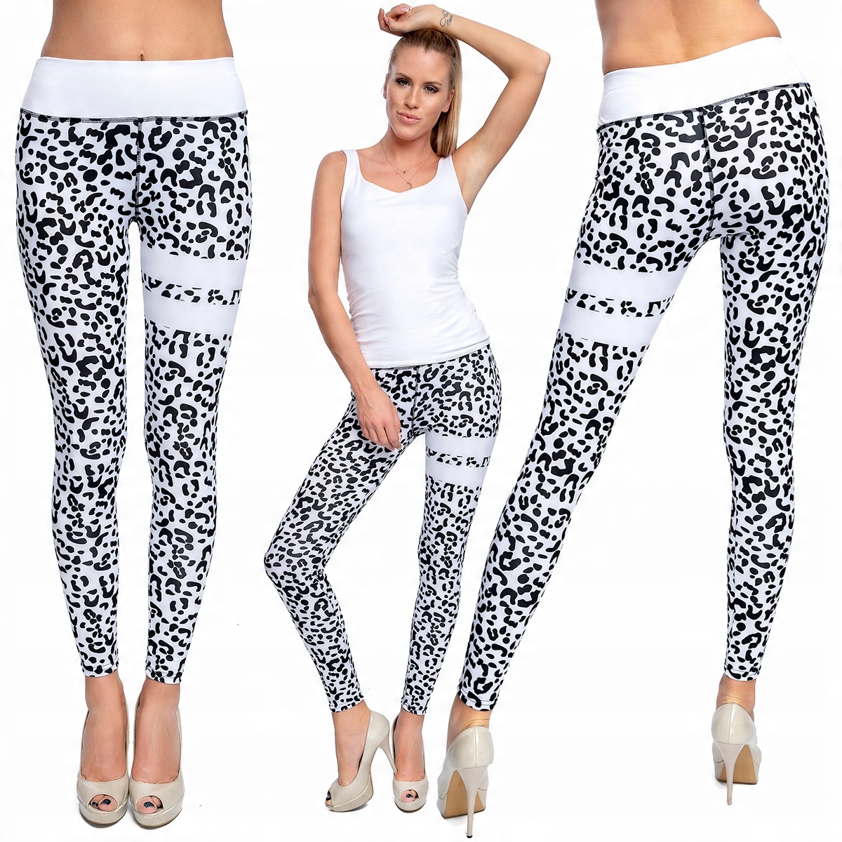 

Legginsy Sportowe Wysoki Stan Siłownia SM102 L