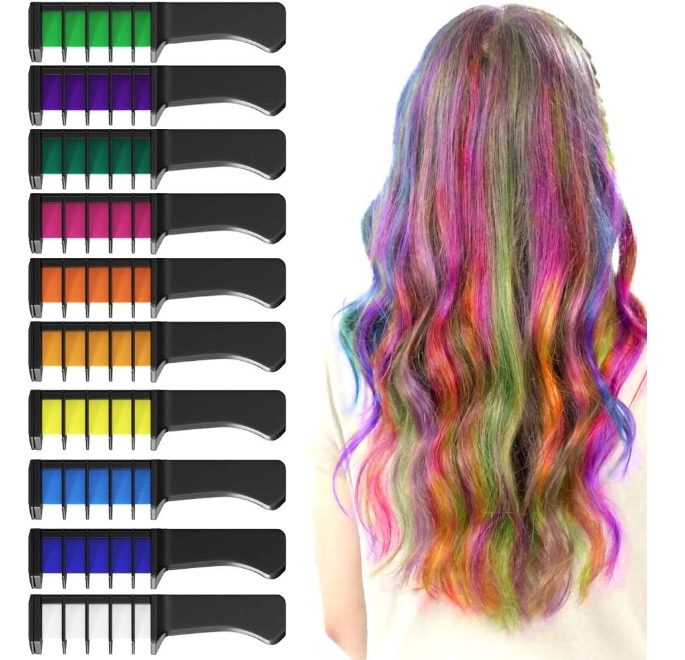 KREDA GRZEBIEŃ do KOLOROWANIA włosów dla dziewczynek NA DZIEŃ DZIECKA Kod producenta Kreda do włosów