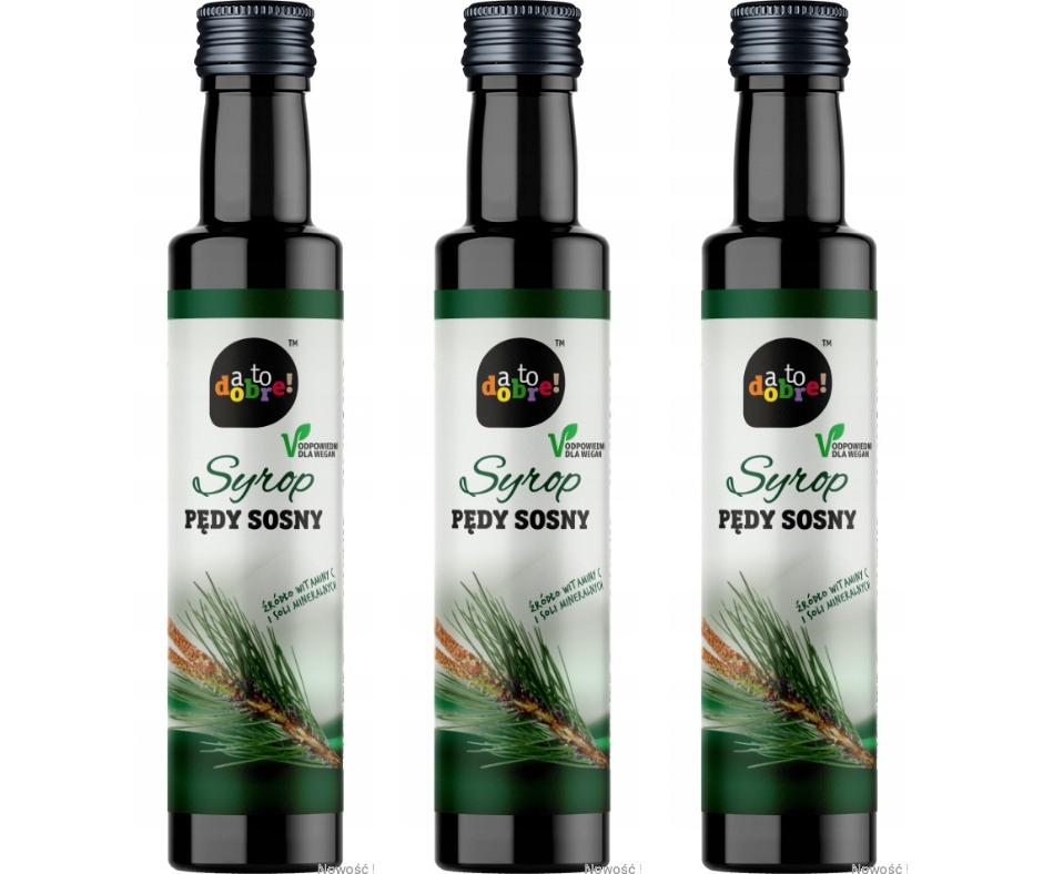 8x Syrop Z Pędów Sosny wyciąg 250ml naturalny zdrowy A To Dobre!