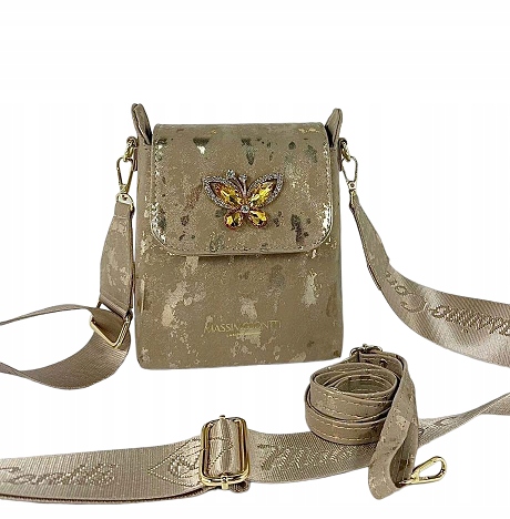 Taška na kolo Massimo Contti motýl béžová se zlatým Dubajem