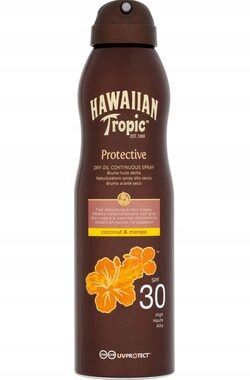 Hawaiian Tropic Ochranný suchý olejový kontinuální sprej Spf 30 177 ml