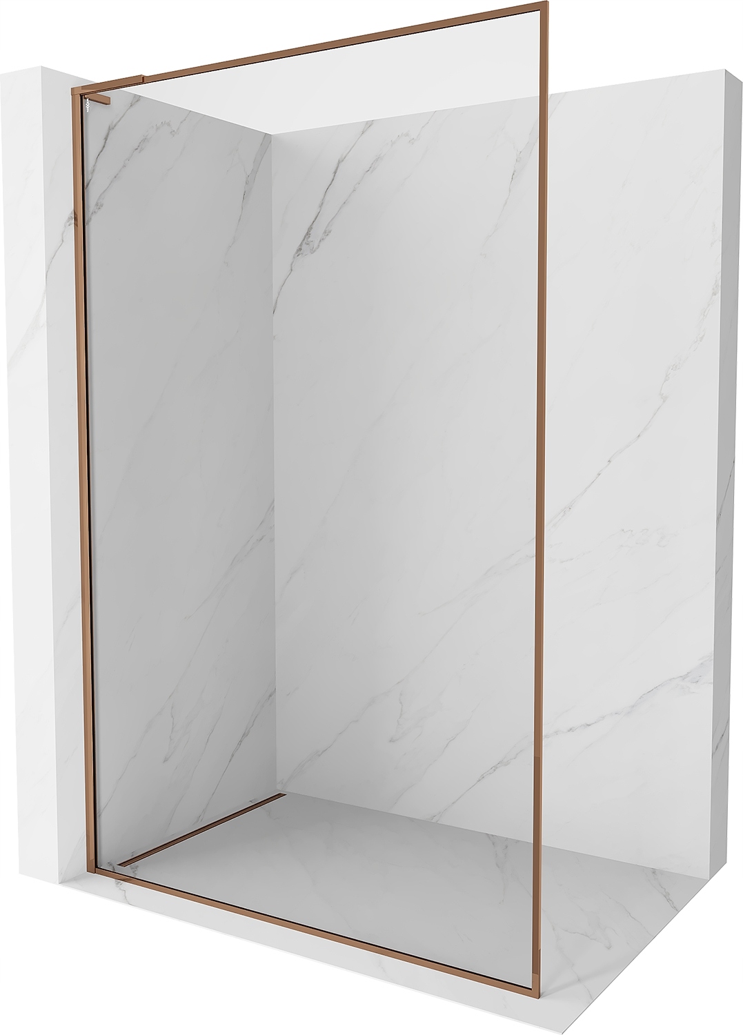 Mexen Kioto-f L Ścianka Prysznicowa Walk-in 60X202 Transparent Różowe Złoto