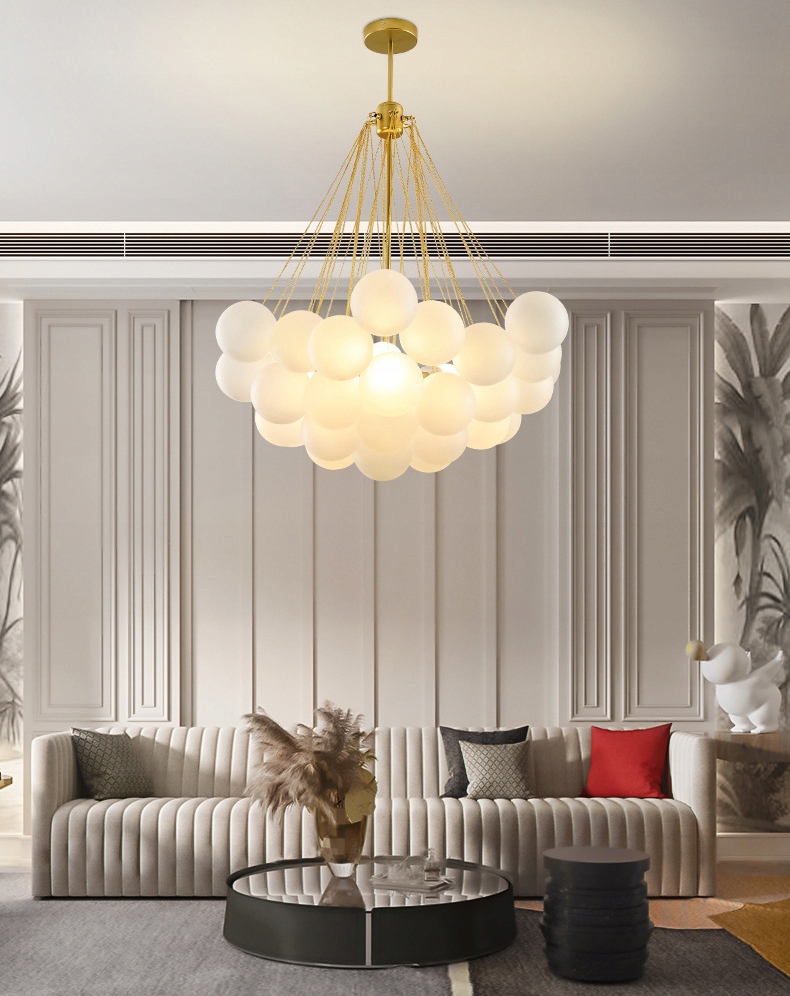 Luster bubble Sklenené Gule Mrak