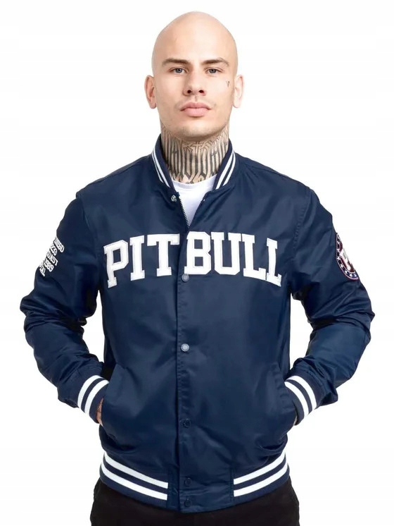 Baseballová bunda Pitbull Tyrian Varsity Granátová M