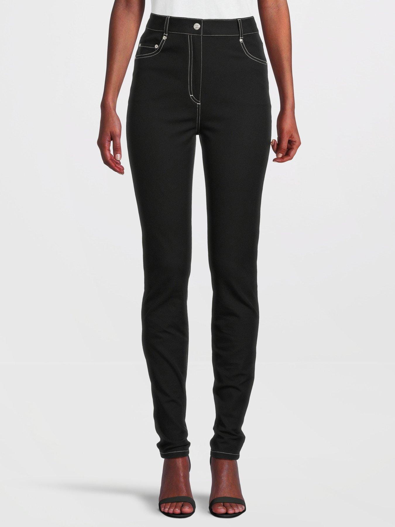 M05CH1N0 Jeans Černé Džíny Úzké Nohavice (32)