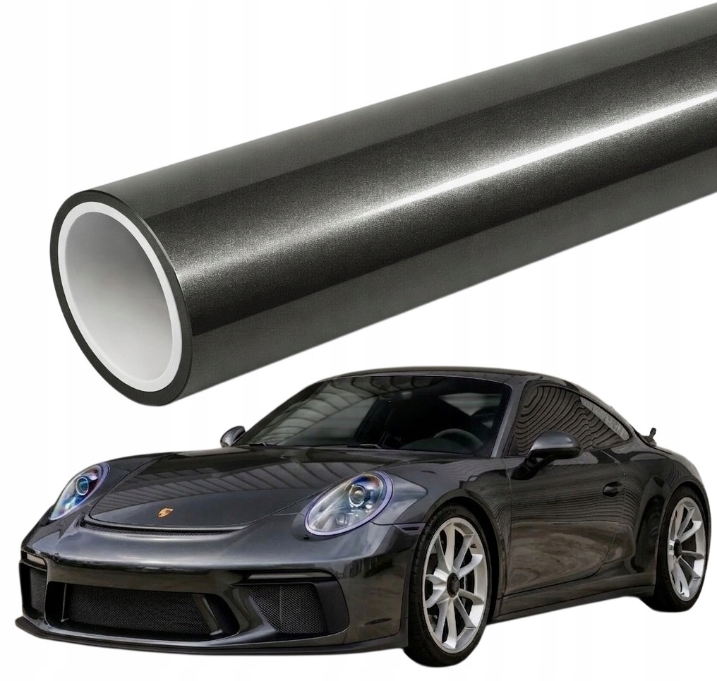 Fólie Šedá Diamant Metallic 2 m * 152 cm Pet Lesk Šedá Automobilová Dýha