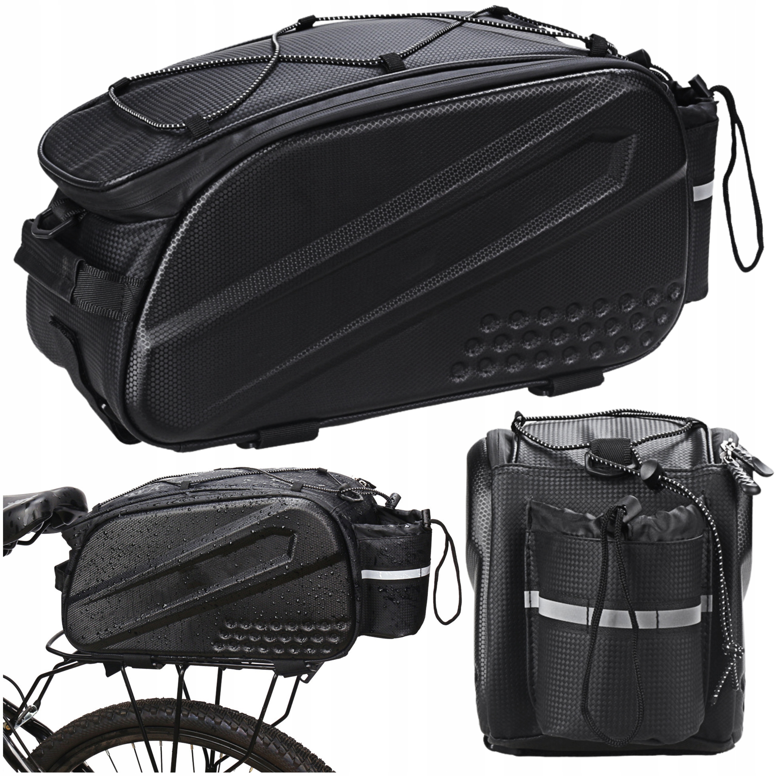 ВОДОНЕПРОНИЦАЕМАЯ ВЕЛОСИПЕДНАЯ СУМКА ДЛЯ БАГАЖНИКА, ВМЕСТИТЕЛЬНАЯ ЖЕСТКАЯ СУМКА GEAROX 10 Л