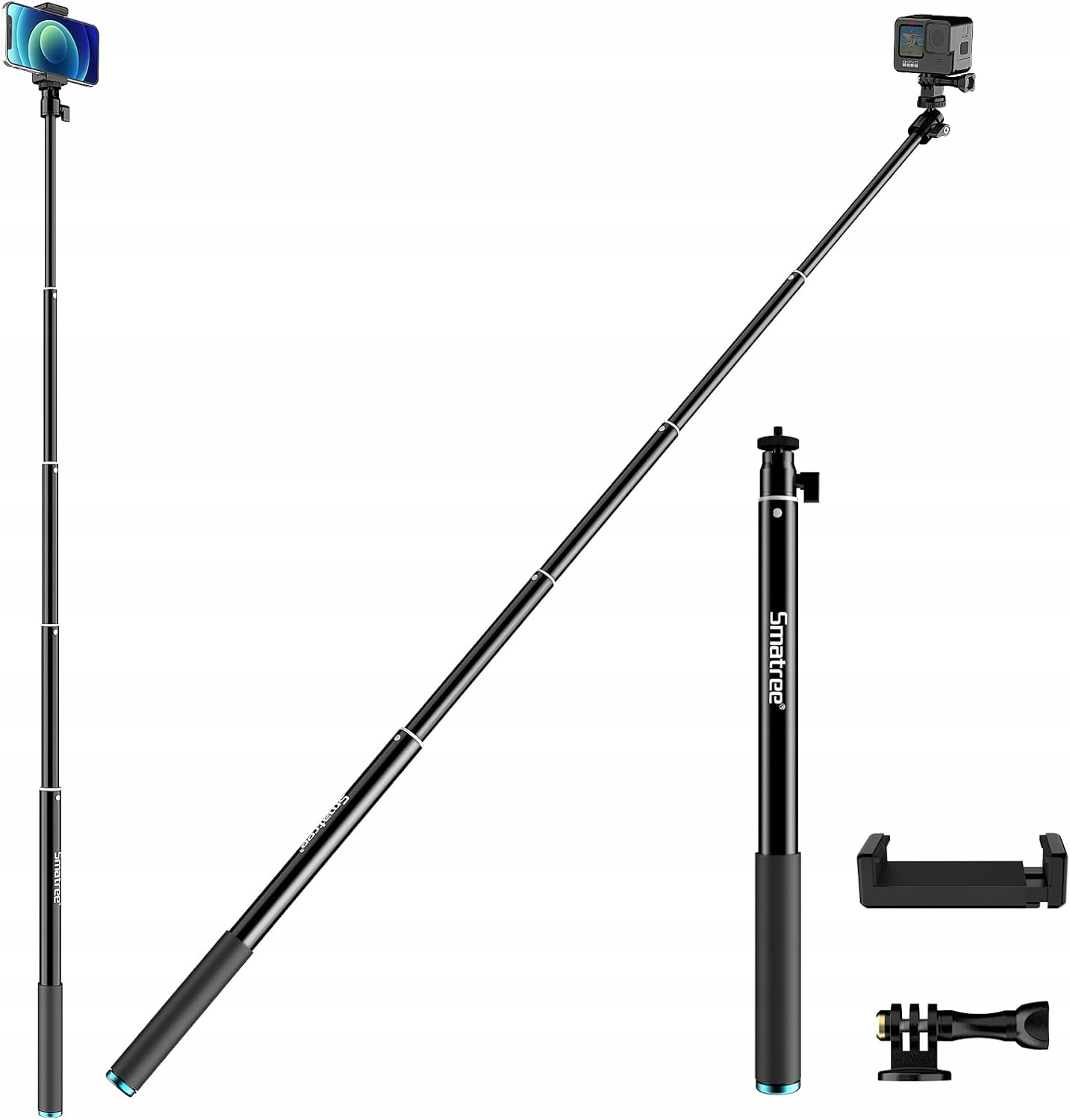 Výsuvná teleskopická selfie tyč z hliníkové slitiny 178 cm