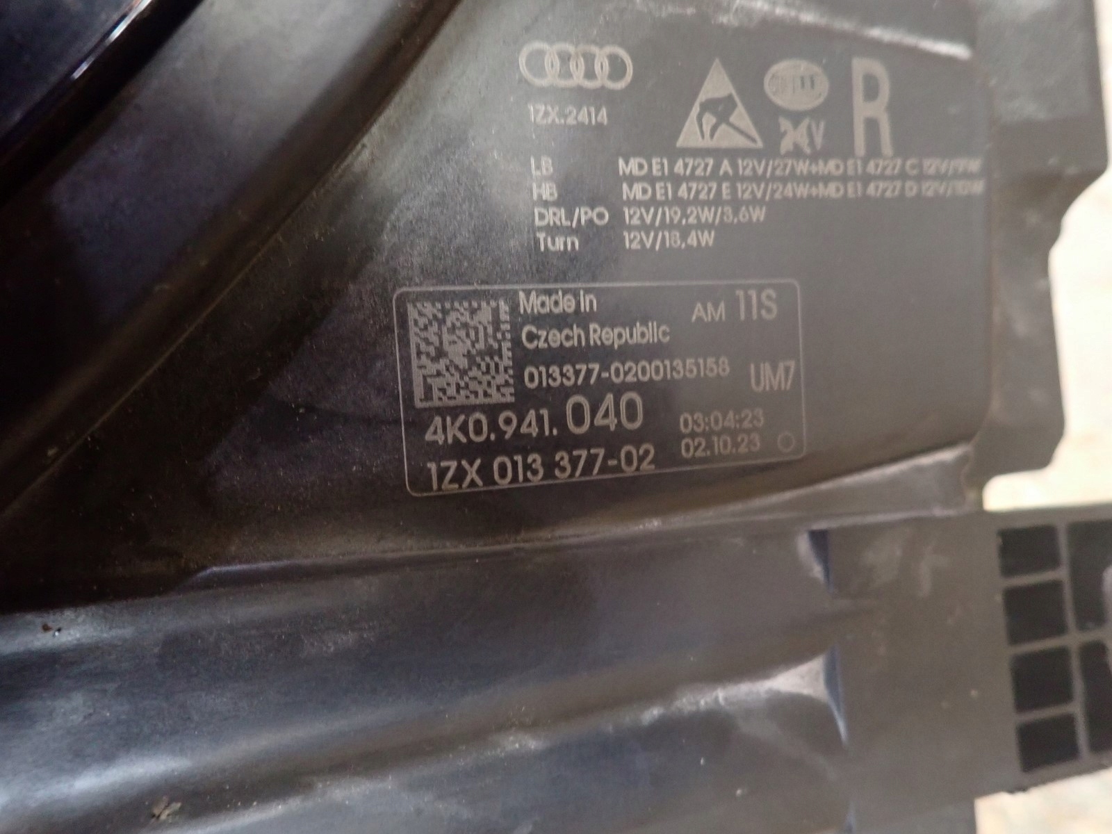 light right REFLEKTOR right FULL LED MATRIX AUDI A6 C8 2018- 4K0941040