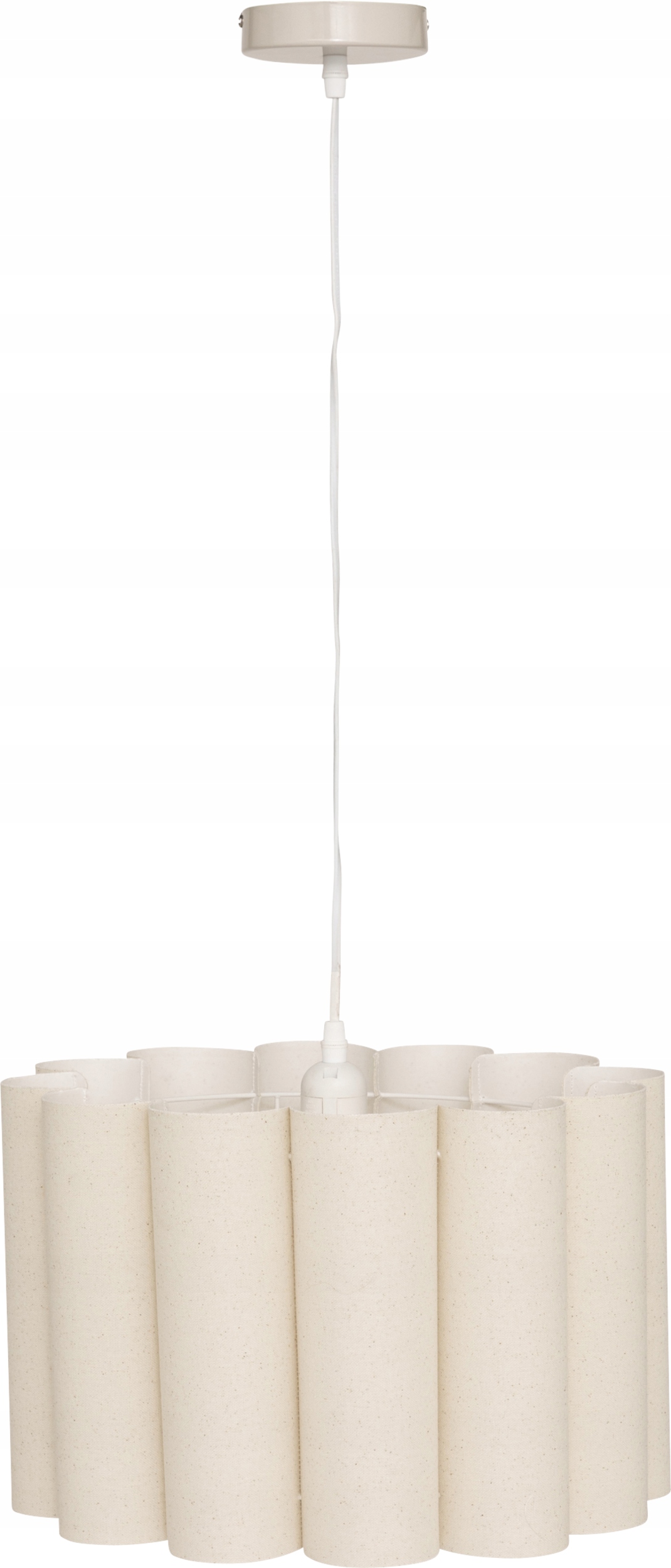 Lampa Wisząca Chmurkowa Ø 37 CM Tworzywo Sztuczne Beżowa 80 CM E27