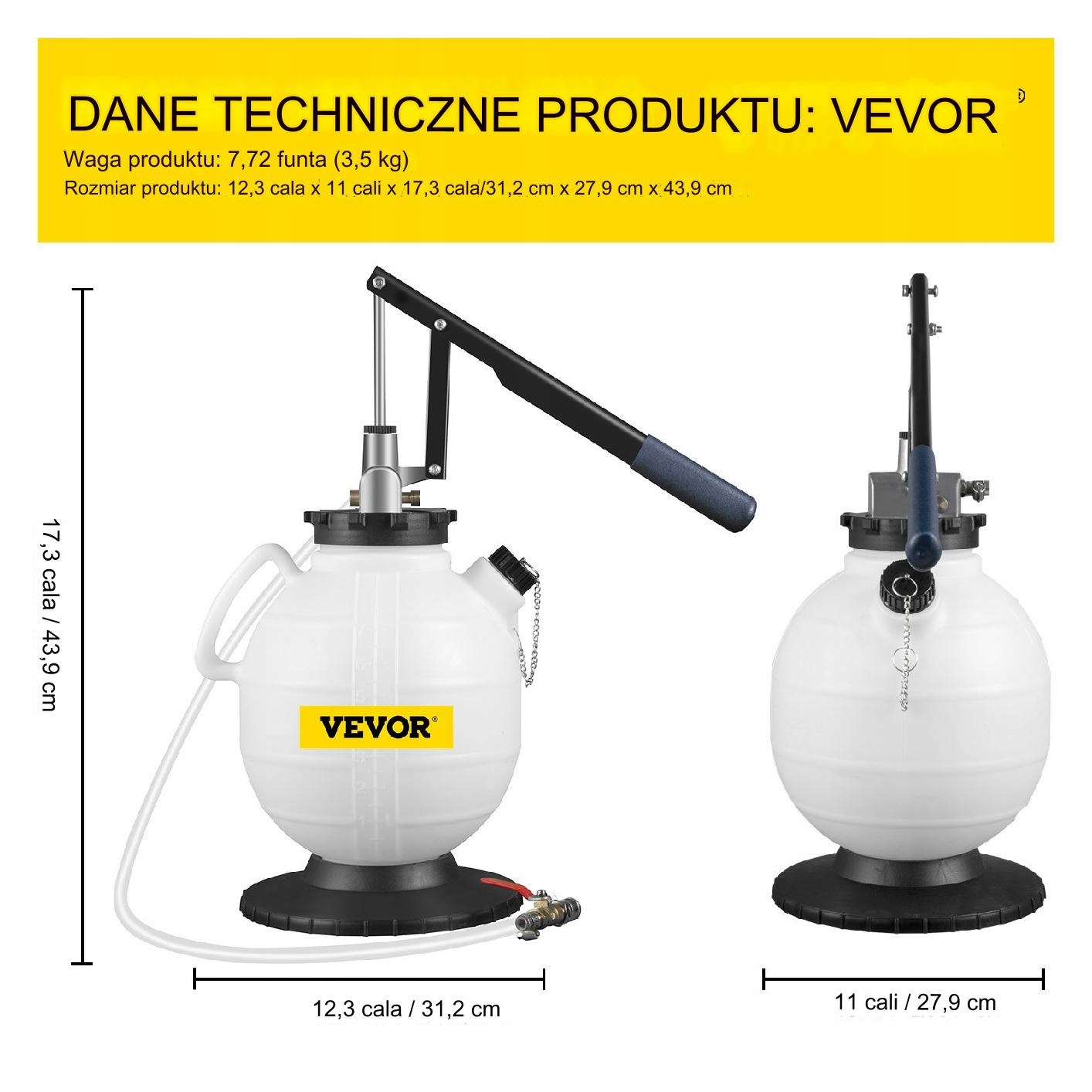 Pompa Płynu Przekładniowego 7,5 L Marka Vevor