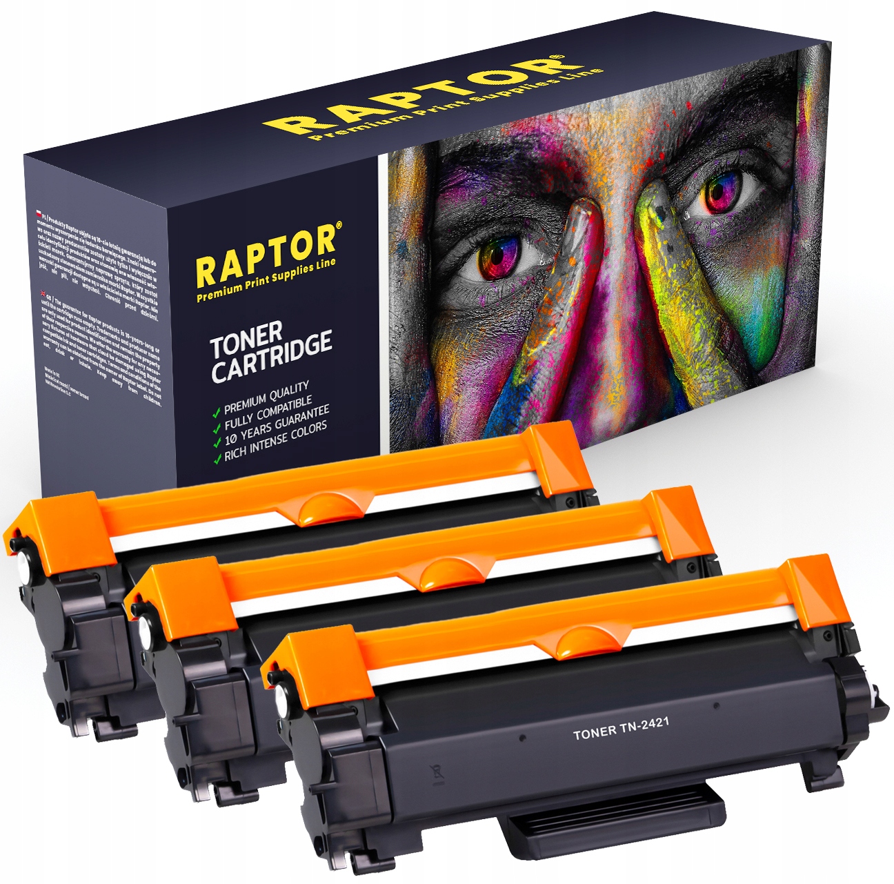 3x Toner pro Brother TN-2421 HL-L2312D L2352DW Chip