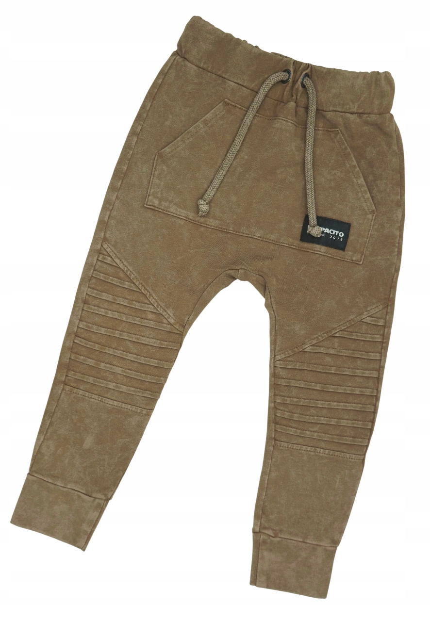Spodnie baggy Despacito karmel bawełna dekatyzowana! r. 104 produkt Polski