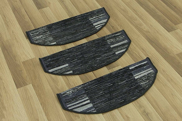 ANTYPOŚLIZGOWE SZARE GRAFITOWE NAKŁADKI DYWANIKI NA SCHODY DREWNIANE Marka Akcila