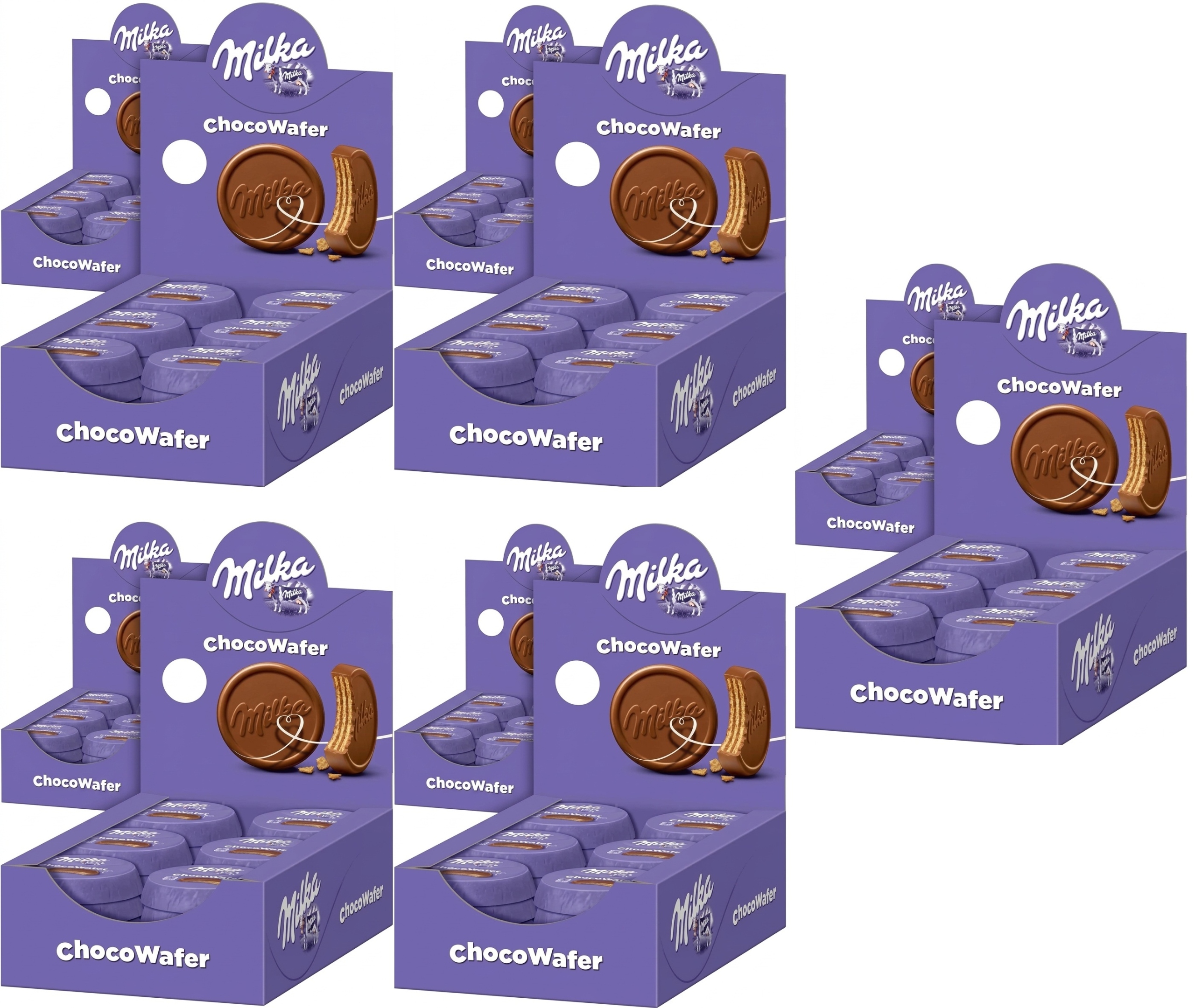 Milka Choco Wafer Kremem Mleczna Czekolada wafelki ciastka baton x300