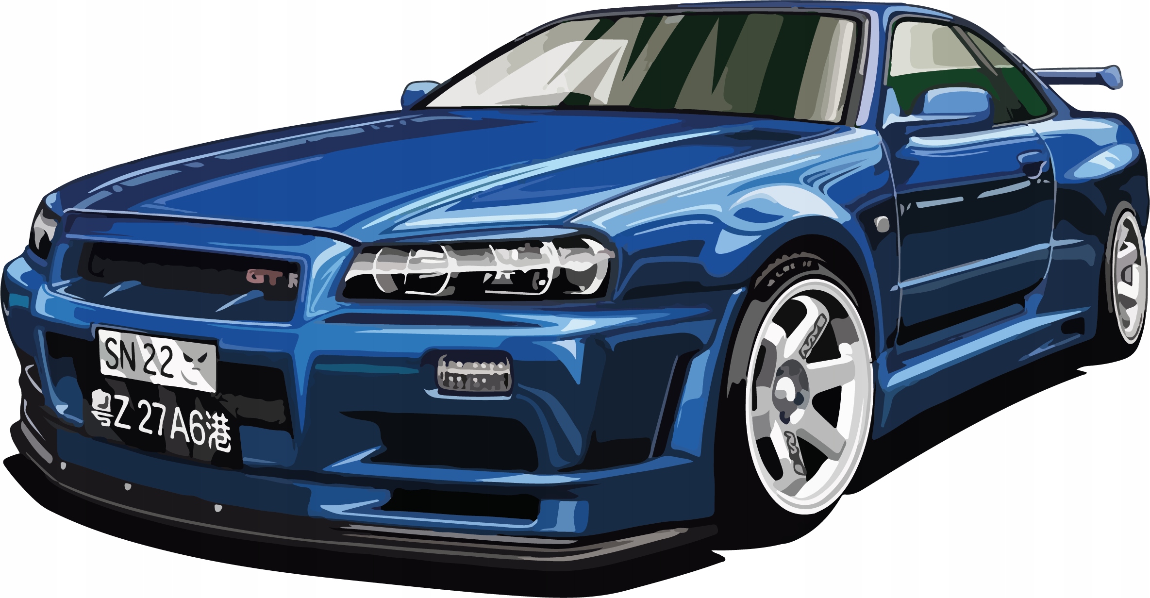 

Naprasowanka Nissan Skyline Gtr r34 Termo Naklejka