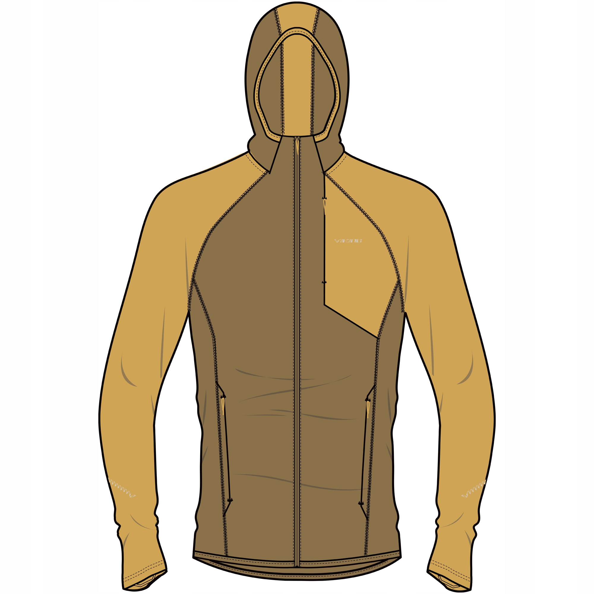 Bluza Turystyczna Męska z Kapturem Viking Birger Lekka Antybakteryjna L