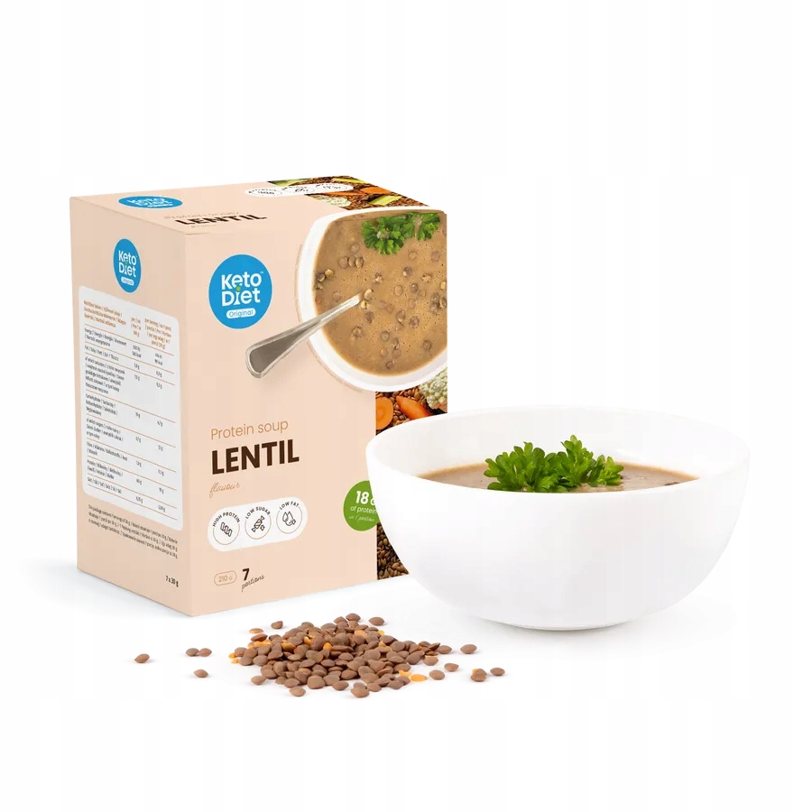 Keto Zupa proteinowa soczewicowa KetoDiet (7 porcji) low carb