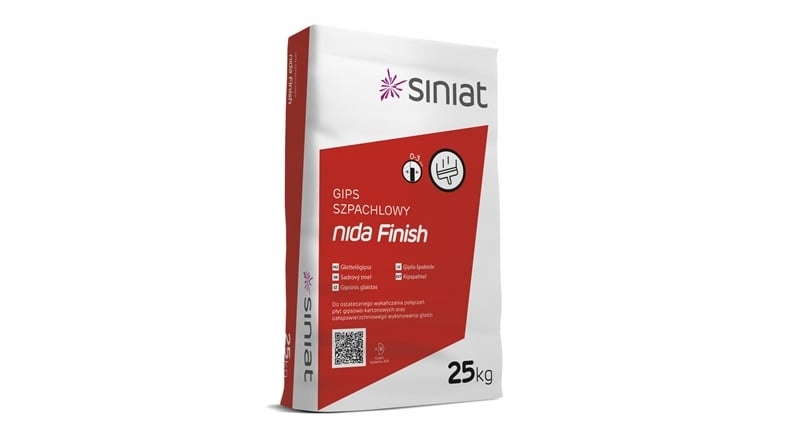 

Siniat Nida Finisz/25kg Gips Szpachlowy