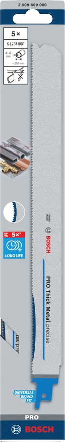 Bosch Pilový List Pro Pilu Ocasku Pro Thick Metal Precise S1237HBF 1,1 x