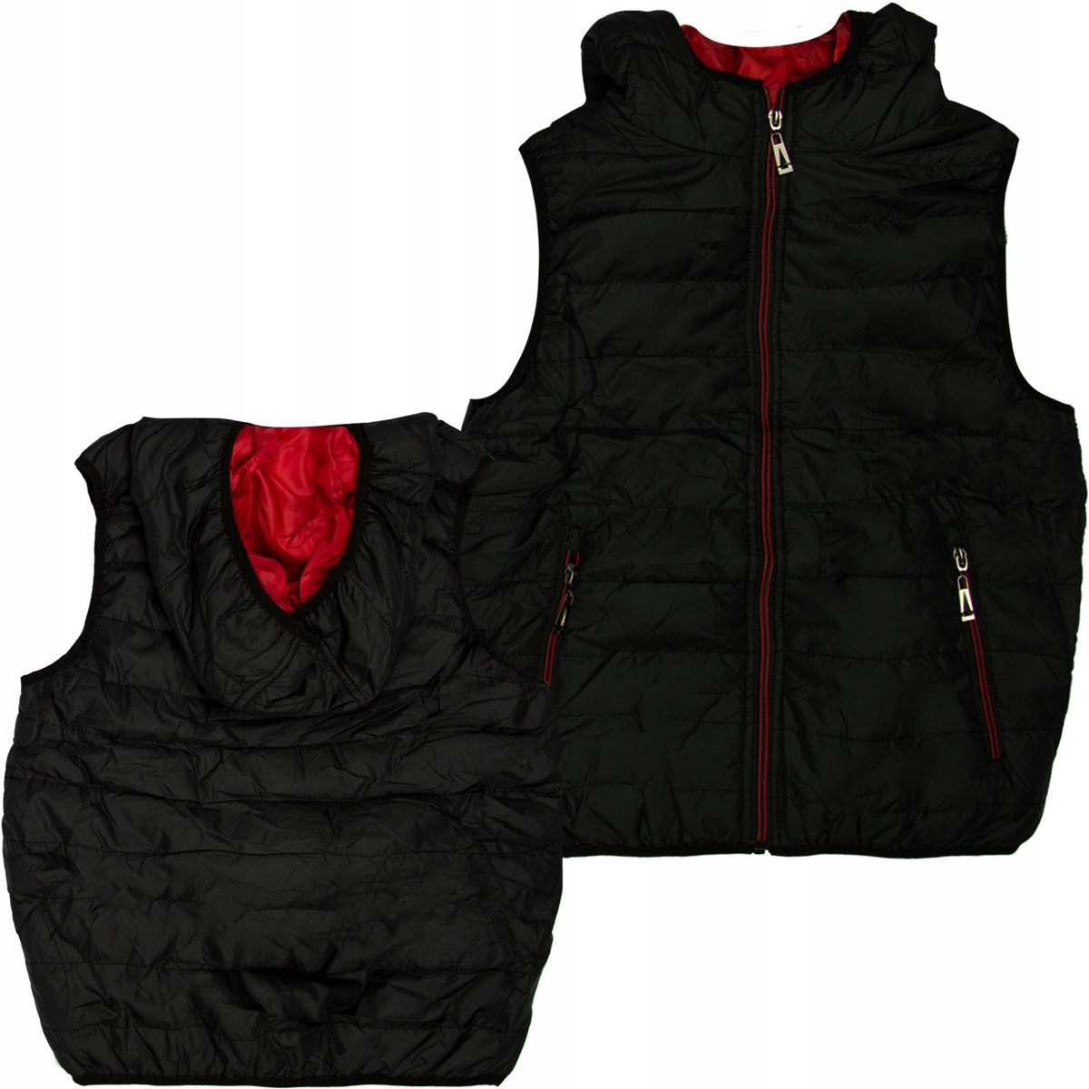 

Bezrękawnik wiosna jesień Kaptur czerń 122/128