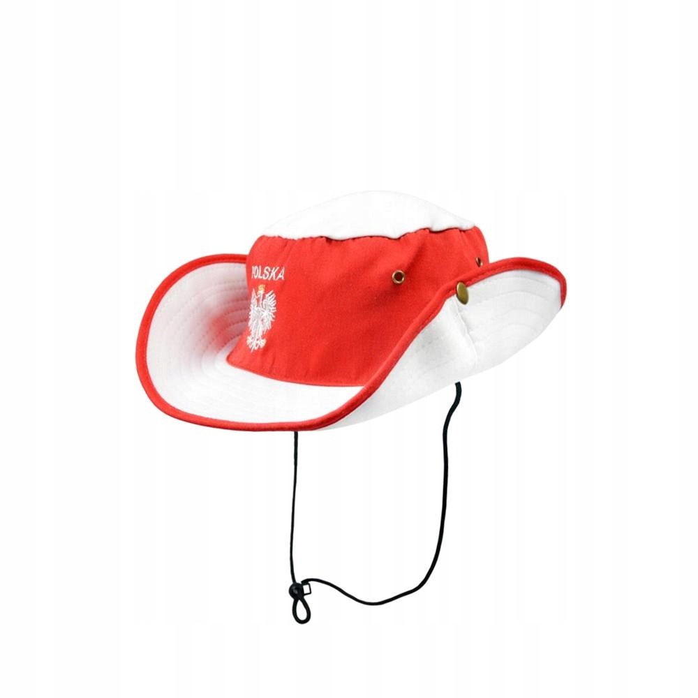 KAPELUSZ KOWBOJSKI BIAŁO-CZERWONI