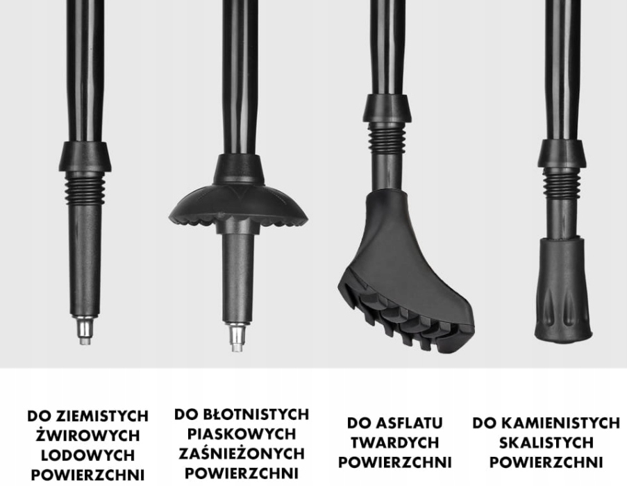 ZESTAW KIJKI NORDIC WALKING 2szt KOŃCÓWKI GRATIS Model ZESTAW NORDIC WALKING