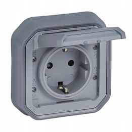 Nové Plexo Schuko podomítkový komplet Šedý Legrand 069833L