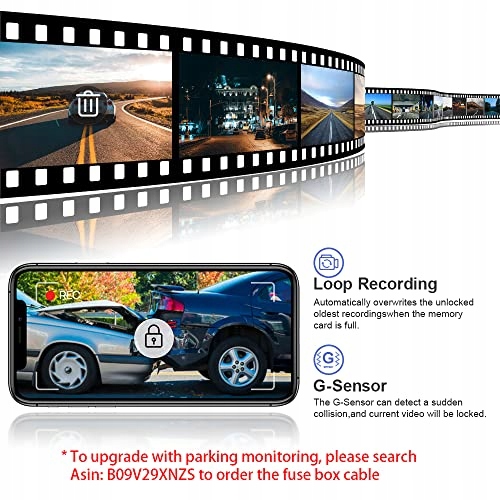 Dashcam kompatybilny 2022 Toyota RAV4 LE XLE XSE Marka Fastcam