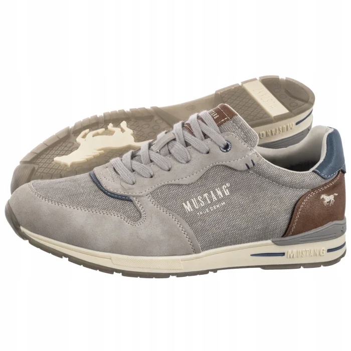 Polobotky Pánské tenisky Mustang Šedé 4154-319-22