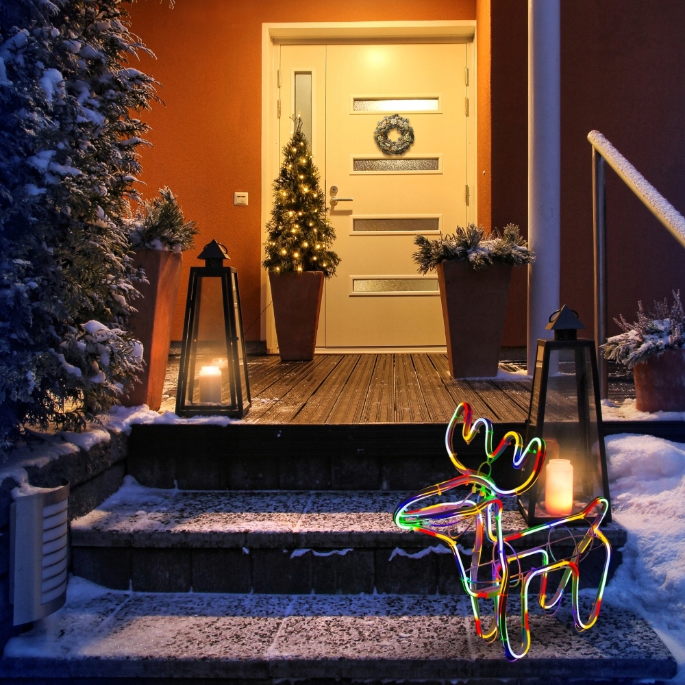 ŚWIECĄCY RENIFER LED ŚWIĄTECZNY KOLOROWY DEKORACJA OŚWIETLENIE ZEWNĘTRZNE EAN (GTIN) 5904915117523