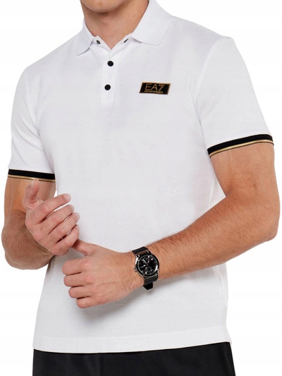 EA7 Emporio Armani pánská polokošile bílá Regular Fit, Velikost XL